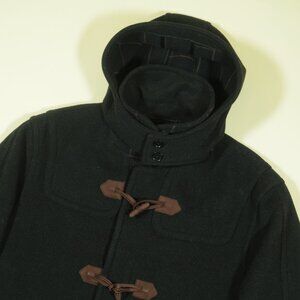 Schneiders Salzburg Wool Cashmere Duffel Coat Leather Toggle US 40 Charcoal Gray